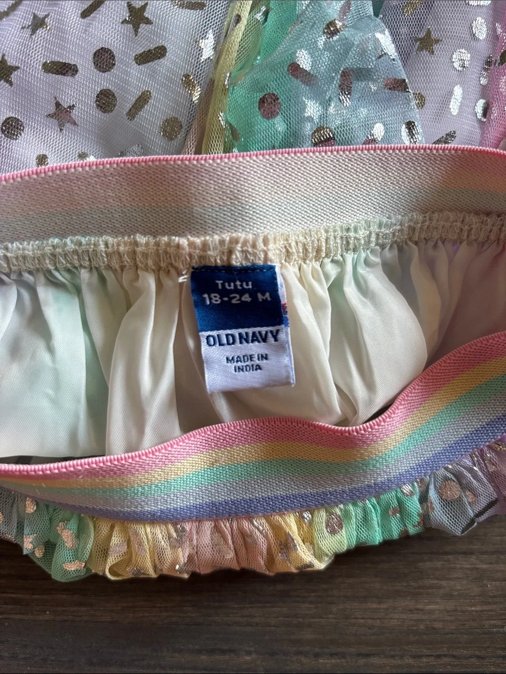 Old Navy Girl toddler Rainbow Tulle Skirt- size 18-24M